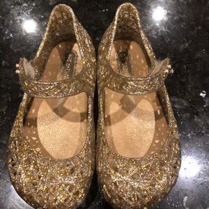 Mini Melissa Gold size 7 shoes
